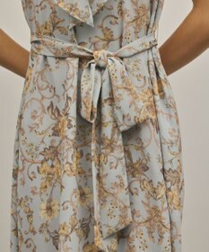 GRACE CONTINENTAL サラサプリントフリルカラーワンピース