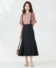 ANY SIS 【洗える】バルーンスリーブ ニットＴシャツ