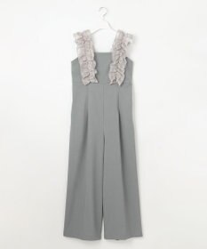 Feroux 【洗える】フリルショルダー サロペット