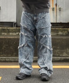 WEGO ダーツフリンジデニムパンツ