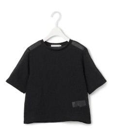 ICB 【洗える】 シャイニーサッカー クロップドトップス