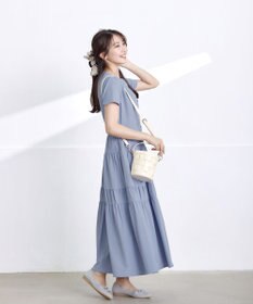 Tiaclasse 【洗える】 ティアードシャツワンピース