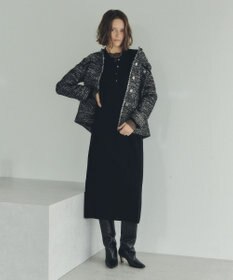 YECCA VECCA ノーカラーツイードジャケット