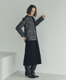 YECCA VECCA ノーカラーツイードジャケット