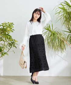 Tiaclasse L 【洗える】花柄レースマーメイドスカート