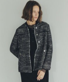 YECCA VECCA ノーカラーツイードジャケット