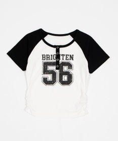 WEGO グラフィックラグランヘンリーネックT