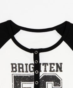 WEGO グラフィックラグランヘンリーネックT