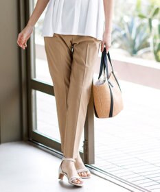 ANY SIS エアリーストレッチ テーパードパンツ ベージュ