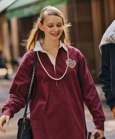 J.PRESS MEN 【J.PRESS ORIGINALS × CLUEL】【UNISEX】クレストロゴ ラガーシャツ