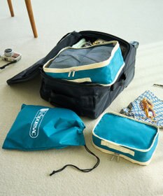 LeSportsac PACKING POUCH SET/ブルーインディゴ/ベージュ