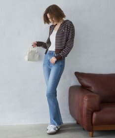 WEGO 【美脚パンツ】ストレッチフレアデニムパンツ