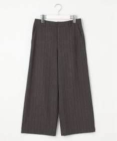 J.PRESS LADIES 【洗える】T/Rアルガンシルク チェック ワイド パンツ