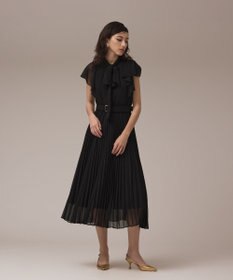 GRACE CONTINENTAL ボウタイプリーツドレス