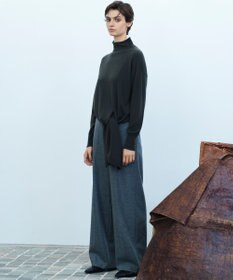 23区 【エステータ】ウールツイルジャージー ワイドパンツ