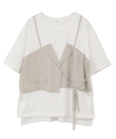 YECCA VECCA ビスチェレイヤード風デザインTee