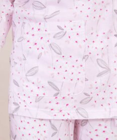 Wing 【数量限定　特別価格】パジャマ　７分袖・８分丈ズボン　綿100%　花柄　ウイング／ワコール　EP8951