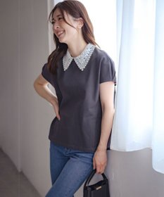 組曲 S 【2WAY】レース襟フレンチテリー カットソー