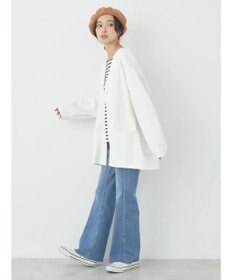 earth music&ecology ヘリンボーン調Ｖネックカーディガン