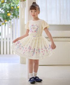 ANY KIDS フラワー ブーケ プリント スカパン