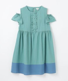 組曲 KIDS 【UVケア】【150-160㎝】バイカラー ワンピース