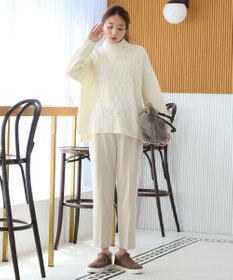 ANY 【ウエストゴム/リントラク加工/裏起毛/ストレッチ】シークレットウォーム　テーパードパンツ