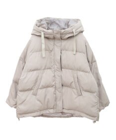 earth music&ecology フーディーパファーブルゾン