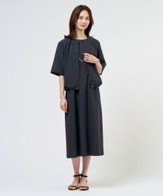 J.PRESS LADIES S 【季節の変わり目に】アキハ BREEZE COOL ノーカラー ブルゾン