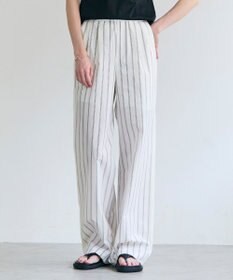 BEIGE， QUARTZ / 側章コンビ ストライプパンツ