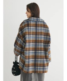 Green Parks ・ＥＬＥＮＣＡＲＥ　ＤＵＥ　シャギーチェックミドルコート