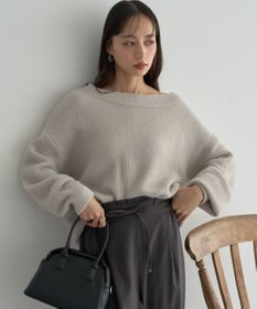 earth music&ecology パウダーシャギー畦プルオーバー