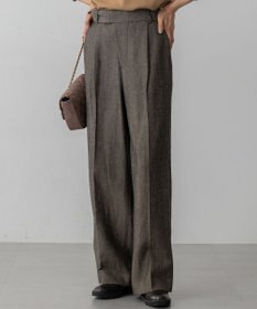 23区 【GOLD LABEL】ウールリネンツイル ワイドパンツ