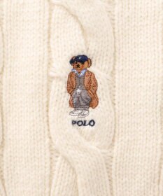 AURORA 【 POLO RALPH LAUREN（ポロ ラルフ ローレン） 】Polo ベア ケーブルニット ウールブレンド マフラー