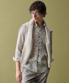 JOSEPH ABBOUD 【イタリア素材・麻100％】ビンテージフラワープリントシャツ