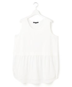 23区 L 【Lサイズ限定/好評につき新色追加】ナチュラルコットンベア タンクトップ