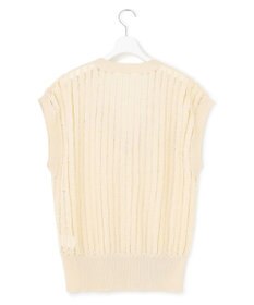 23区 【SLOW/一部店舗限定】フリンジニット ジレ