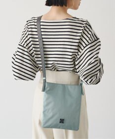 russet バイカラーレザーベルトフラットショルダーバッグ(SF-278)