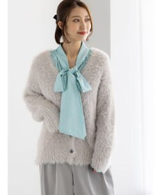 Te chichi シャギーVネックカーディガン