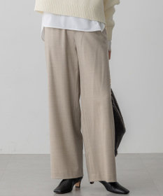 23区 L 【洗える】ハイカウントフラノ ドロスト ワイド パンツ