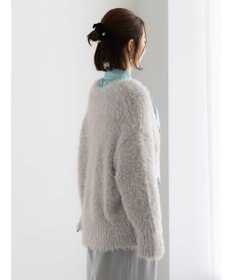 Te chichi シャギーVネックカーディガン