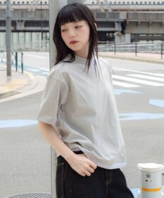 WEGO 【ユニセックス着用ITEM/MLサイズ展開】フェイクレイヤードキーネックT（SS）