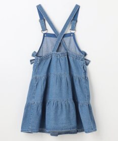 ANY KIDS ティアード デニムジャンパースカート