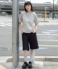 WEGO 【ユニセックス着用ITEM/MLサイズ展開】フェイクレイヤードキーネックT（SS）