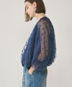 GRACE CONTINENTAL チュールノーカラーブルゾン