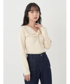 earth music&ecology ツイストリブラメニットプルオーバー