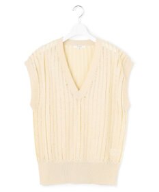 23区 【SLOW/一部店舗限定】フリンジニット ジレ