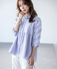 ANY SIS 【洗える】ギャザースリーブ ブラウス