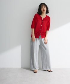 Green Parks スキッパー半袖ニットカーディガン