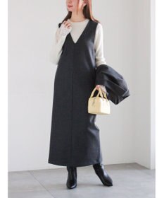 Te chichi ウール混ジャージージャンパースカート