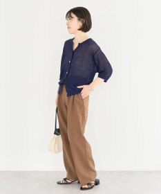 Green Parks スキッパー半袖ニットカーディガン